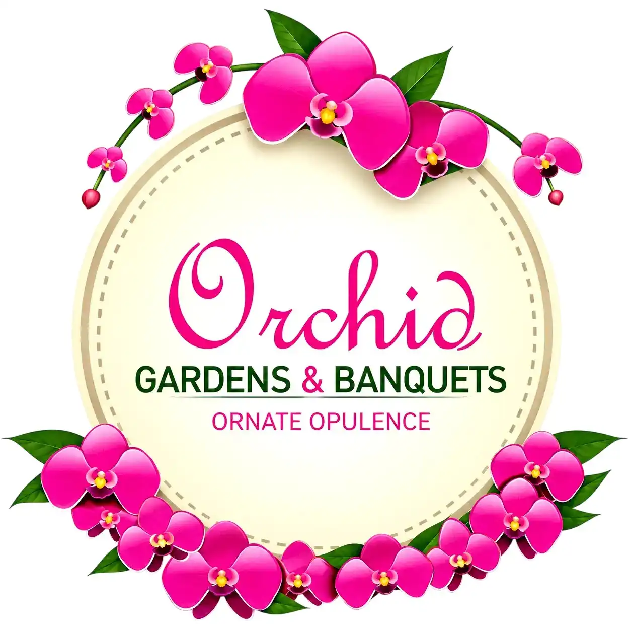 Orchid Gardens Floral Badge